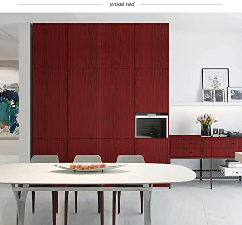 Image of Elton Cherry Oak Wood Self Adhesive Almirah Skin - 48x78 Inch