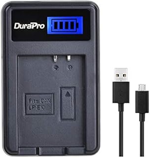 DuraPro LP-E10 Rapid LCD Battery Charger for Canon EOS 1100D, 1200D, EOS Rebel T3, EOS Rebel T5, Kiss X50, Kiss X70 Digital SLR Camera