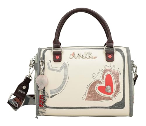 Anekke Bolso Bowling Alma   Estilo Versátil y Elegante | Bolsillo Trasero y Asa Ajustable | Medidas: 28x20x15 cm   Complementos Originales