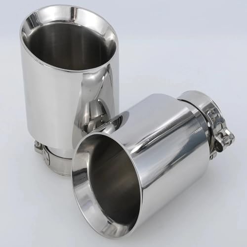 Escape trasero de acero inoxidable universal con punta biselada para coche 3