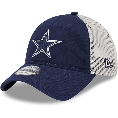 New Era Men's Navy/Natural Dallas Cowboys Loyal 9TWENTY Trucker Snapback Hat