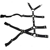 Women's Leather Leg Harness Garter Belt Adjustable Waist Cincher Cage Punk Body Chain Thigh Suspende