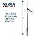 Scuba Choice Carbon Fiber 7' Travel Spearfishing 2 Pole Spear Single Flopper Hawaiian Sling, Black
