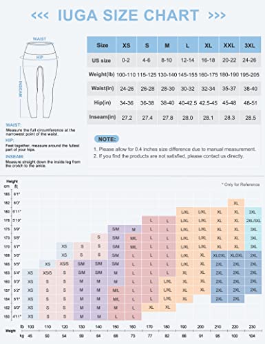 Iuga Fleece Lined Leggings With Pockets For Women Thermal Leggings For Women High Waisted Yoga Pants Winter Workout Leggings Black thumb #5