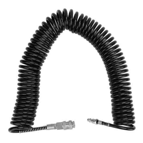 Tubo e aria A Spirale, Compressore Kuuleyn, Connettore Rapido Femmina, Antigroviglio per Gonfiatori Pneumatici Auto 10 m