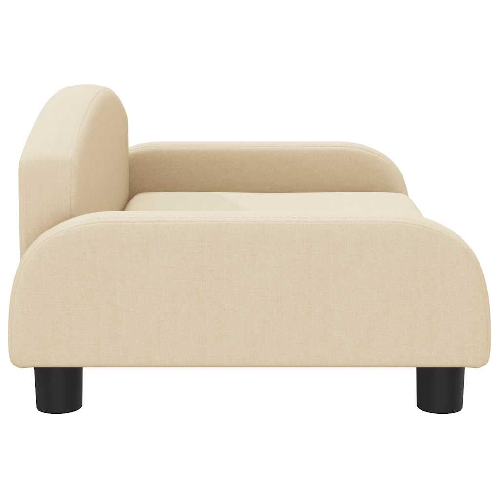 Cuccia per cani in tessuto color crema, 70 x 45 x 30 cm, con cuscino e superficie di appoggio, morbido divano per animali domestici, antiscivolo, lavabile, delicato sulle articolazioni, ideale