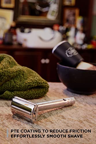 Wilkinson Sword Classic Vintage hochwertiger Rasierhobel inkl. 10 Doppelklingen aus Vollmetall - Für eine besonders exakte und schonende Rasur - Image 5