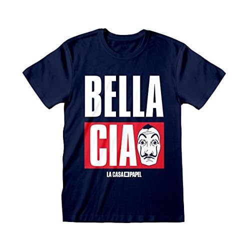 Terminal La Casa Di Carta-Camiseta-Bella Ciao M, Turquesa, M Hombres