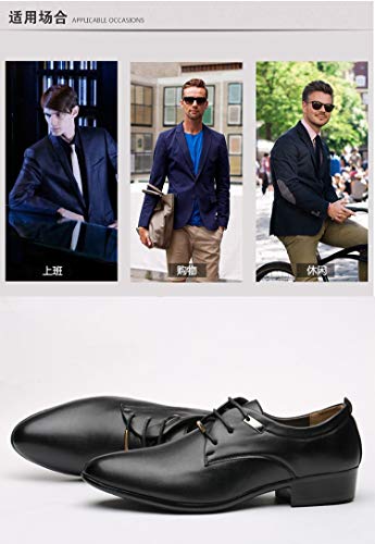 Men's Oxford Shoes Leather Dress Shoes Black3