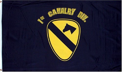 1st Calvary "Black" MILITARY Flag - 3 foot by 5 foot Polyester (NEW)