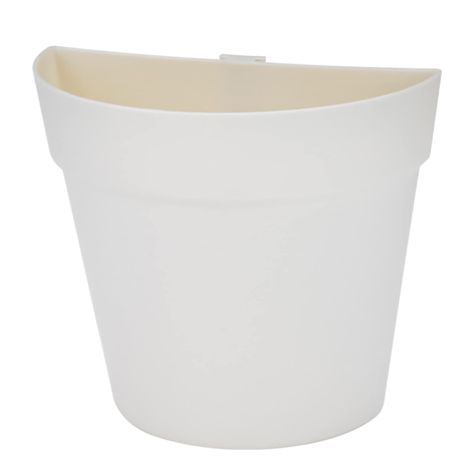ZBIianxer Wall Mounted Flower Pot Semicircle Shaped Plant Planter Container for Indoor and Outdoor Balcony Garden Decor Flower Pots