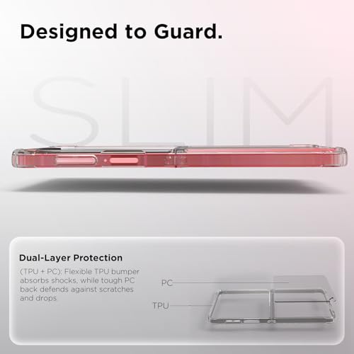 Image of RIGGEAR Shockproof Clear Hybrid Airbag Armor Back Cover Case for Samsung Galaxy Z Flip 7 (Transparent PC and TPU Bumper)