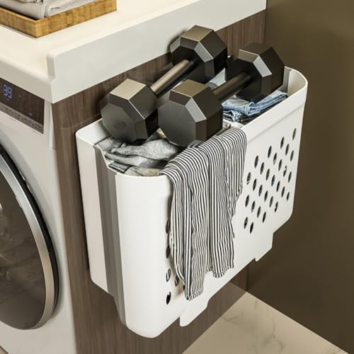 Corbeille à linge murale pliable pour économiser l'espace au sol - 7