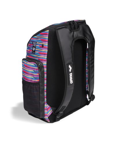 Image of ARENA Spiky III Backpack 45 Swimming Athlete Sports Gym Rucksack Large Training Gear Equipment Swim Bag for Men and Women, 45 Liters, Racing Stripes