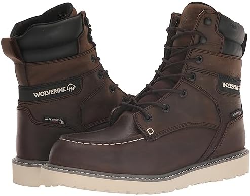 Wolverine Men's Trade Wedge Waterproof Steel Toe 8" Construction Boot, Dark Brown, 10.5 | Image 6