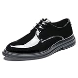  XIGUAFR Herren Neutrales lässiges Kleid lässige Lackschuhe Sommer weiche Spitzen Schuhe gegen Schleuderschutz