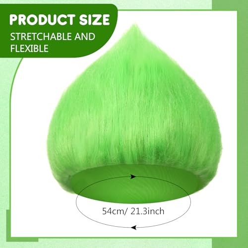 Image of Geyoga 1 Pcs Funny Wig Crazy Hair for Halloween Party,Green