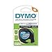 DYMO LetraTag Labeling Tape for LetraTag Label Makers, Black print on Metallic Silver tape, 1/2