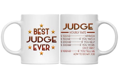 MONIZILUCKY Judge Mug, Hourly Rate Judge Gifts for Coworkers