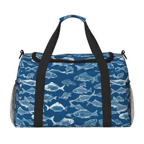 Sac de voyage Ocean Fishes grand format pour vacances en famille et week-ends sportifs