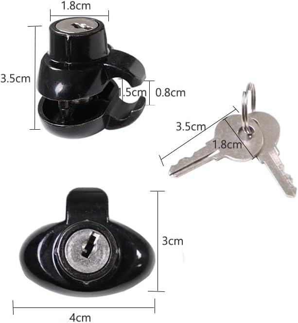 3pcs Waffenschloss Abzugschloss für Waffensicherheit Mit Schlüsseln Gun Trigger Lock for Rifle Pistol Firearms Hunting & Shooting Accessory