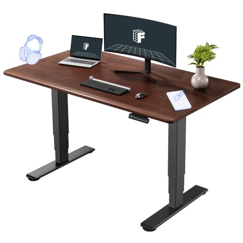 Image of FLEXISPOT E6 Solid Wood Dual Motor 3-Stage Electric Standing Desk, 55 x 28