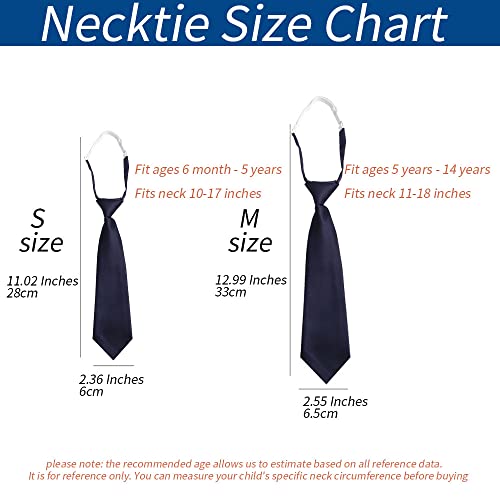 2 Pieces Adjustable Woven Zipper Pre Necktie For Kids Boys,Solid Color Tie For Kids Formal Wedding Graduation School Uniforms3