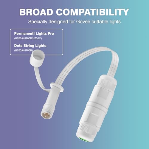 Luces permanentes Govee Pro H706C con cable de extensión impermeable para empalmes 2