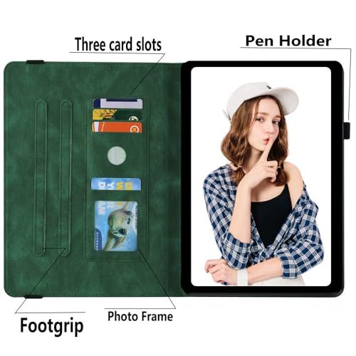Étui portefeuille Samsung Galaxy Tab A 8.0 2019 clapet protection antichoc vert - 5