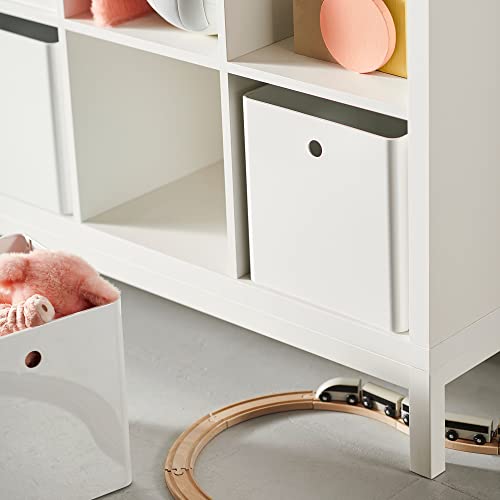 Meuble KALLAX blanc avec sous-cadre 147x94 cm étagère anti-poussière facile à nettoyer