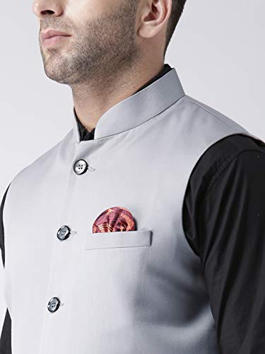 Image of hangup Men's Synthetic Notch Lapel Suit (2BasketTR Steelgrey 42 Grey