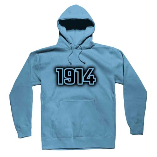 Hoodie unisexe 1914 couleur Baby Blue confectionné en molleton premium