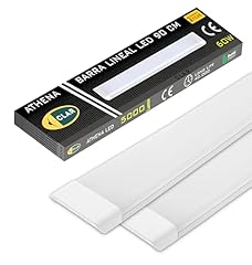 CLAR - Neon LED 90 cm, Plafoniera LED a Soffitto, Garage, 4000K (60W Pack 2)