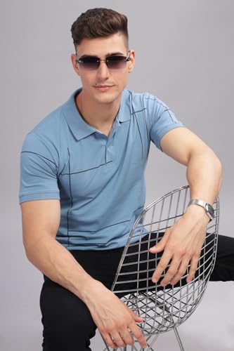 Image of ADRO Regular Fit Polo T-Shirt for Men| Printed Polo T-Shirt | Cotton Polo T Shirt