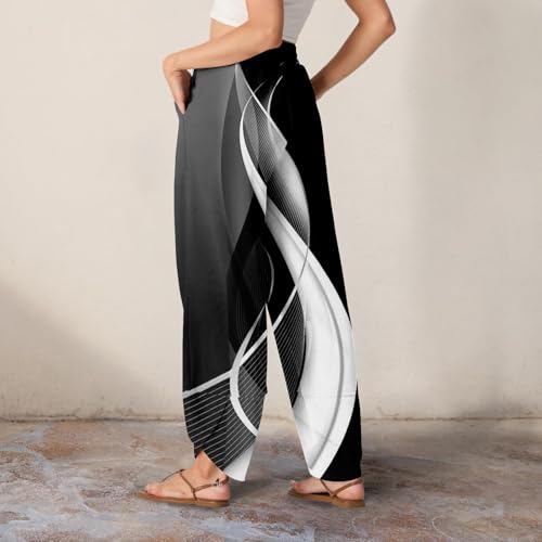 Harem Pants for Women Wide Leg Casual Elastic Sweatpants Fall Cropped Fashion Pants Tie Dye Ankle Outfits with Pockets3