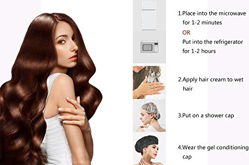 Cordless Deep Conditioning Heat Cap, Yebeauty Thermal Conditioning Heat Cap for Hair Styling and Treatment, Heated Hair Steamer Gel Cap for Deep Penetrating Hair and Hair Nursing Care - Black - Thumbnail 3