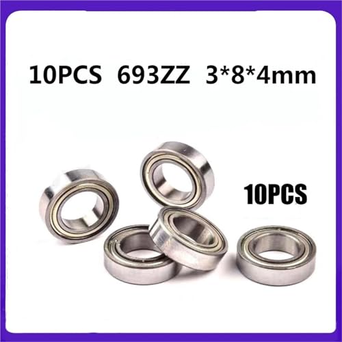 Roulements à billes miniatures 693ZZ 3x8x4 mm à haute précision ABEC 5 - 2