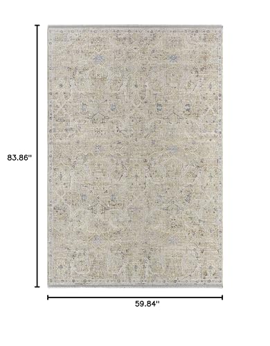 Tapete decorativo Hauteloom beige 211 x 150 cm miniatura 3