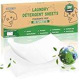 HOMERHYME Laundry Detergent Sheets - Up to 120 Loads (60 Sheets),Unscented,Plastic Free,Laundry Detergent Strips for Travel,Dorms, Home,Apartments,Liquidless Technology,Eco Friendly& Hypoallergenic