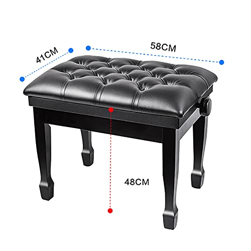 TEmkin Tabouret de Piano Banc de Piano de Luxe réglable Tabouret de Clavier Simple avec Coussin en Cuir épais Tabouret de Piano Confortable en Bois Assemblage Facile - Les Beatles, Paul McCartney, John Lennon, RIngo Starr, George Harrison TEmkin Tabouret de Piano Banc de Piano de Luxe réglable Tabouret de Clavier Simple avec Coussin en Cuir épais Tabouret de Piano Confortable en Bois Assemblage Facile – Image 6