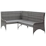 AAGAZA Gartensofa, moderne Sitzgelegenheit, leicht, Garten-Ecksofa, dick gepolstertes Kissen für Terrasse für Freunde
