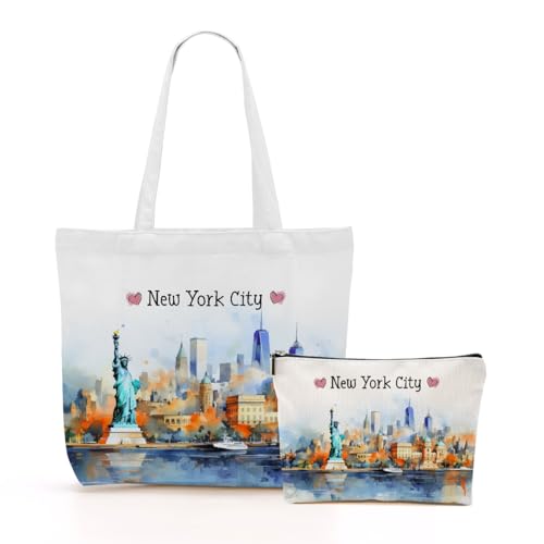 Paris Chicago Nashville New York Souvenir Canvas Tote Bag Sisters...
