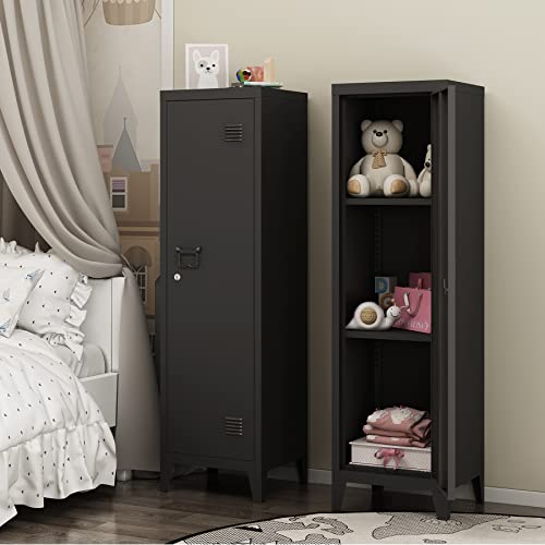 Image of MIOCASA Metal Cabinet Home Office Storage Cabinets with Doors and Shelves Lockable File Cabinet Organizer Coat Lockers for Kids