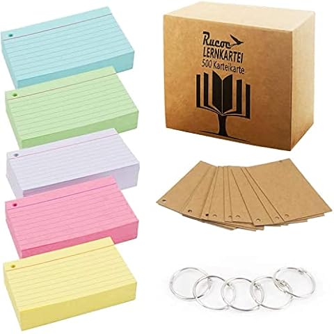 Lernkarten Karteikarten Kariert Index Cards-Karteikarten Blanko Cover