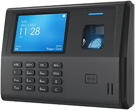 ANVIZ Time Clock - CX3 Fingerprint Biometric Time Attendance Machine for Employees Small Business - Finger Scan + RFID + Pin Punching in one, Up to 300 Users with Night Shifts No Software Required
