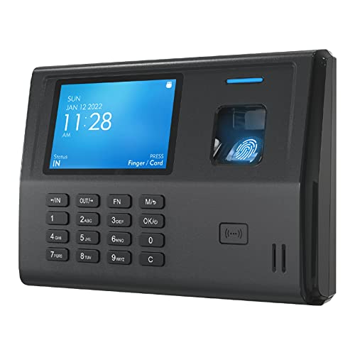 Anviz Time Clock - Cx3 Fingerprint Biometric Time Attendance Machine For Employees Small Business - Finger Scan + Rfid + Pin Punching In One, Up To 300 Users With Night Shifts No Software Required #TOP3