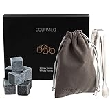 GOURMEO 9 Whisky Steine im Set - Eiswürfel Steine - Whiskysteine wiederverwendbar - Whiskey Kühlsteine Whiskey Stones - Whisky Steine Geschenkset - Whiskeysteine Zubehör