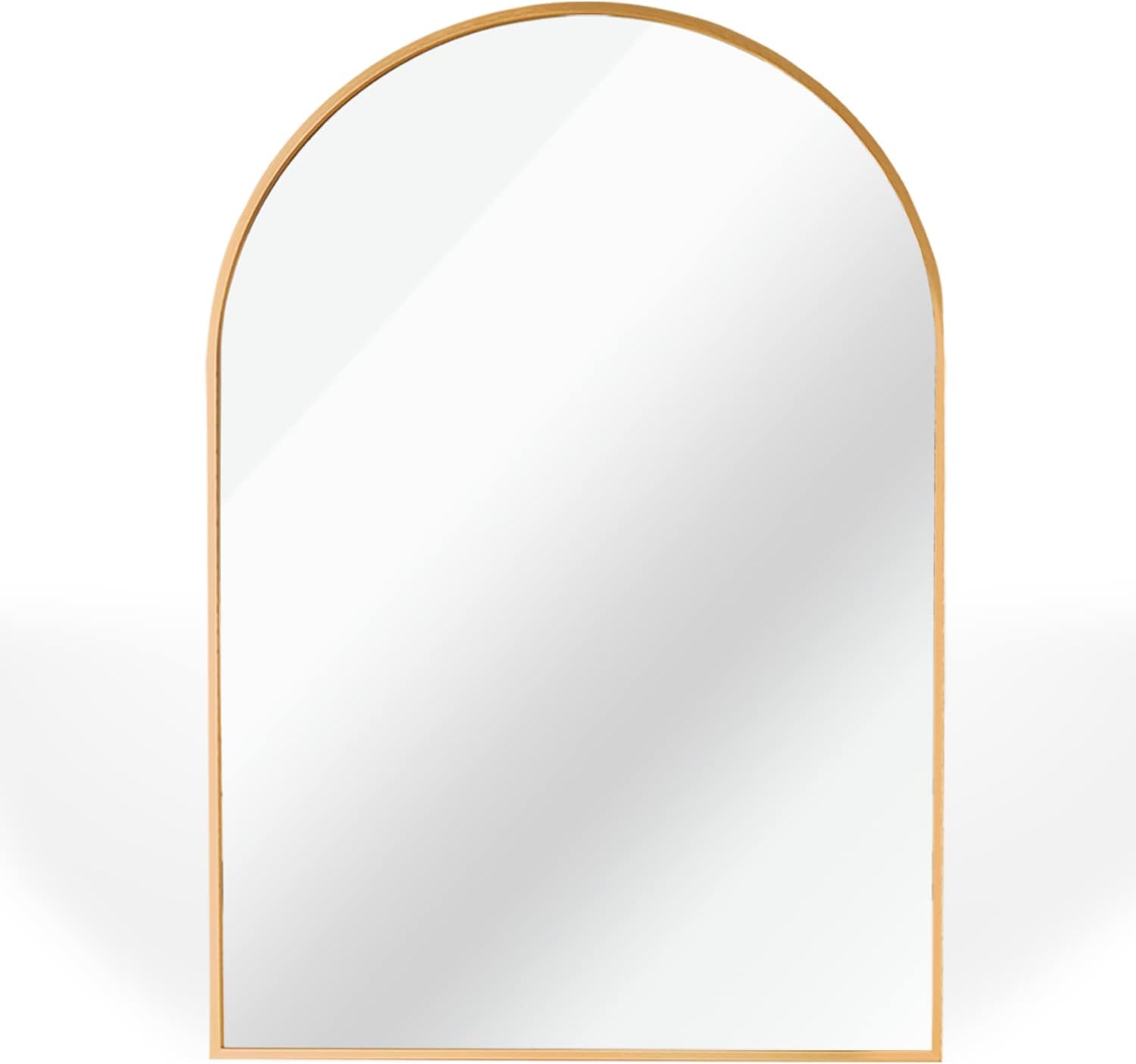 Gold 24 * 36IN Metal Arch Mirror