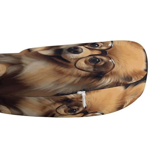 Almohada de viaje de espuma viscoelástica U con cremallera miniatura 4