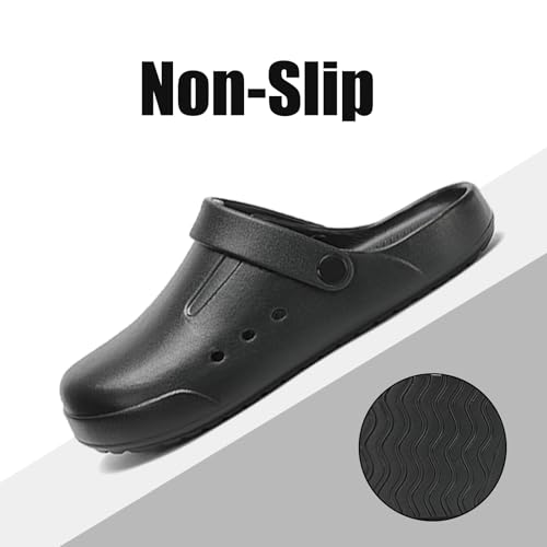 DAYUMKOU Clogs for Women Men Lightweight Slip-On Unisex Garden Shoes with Back Strap, Non-Slip for Work Nurses4
